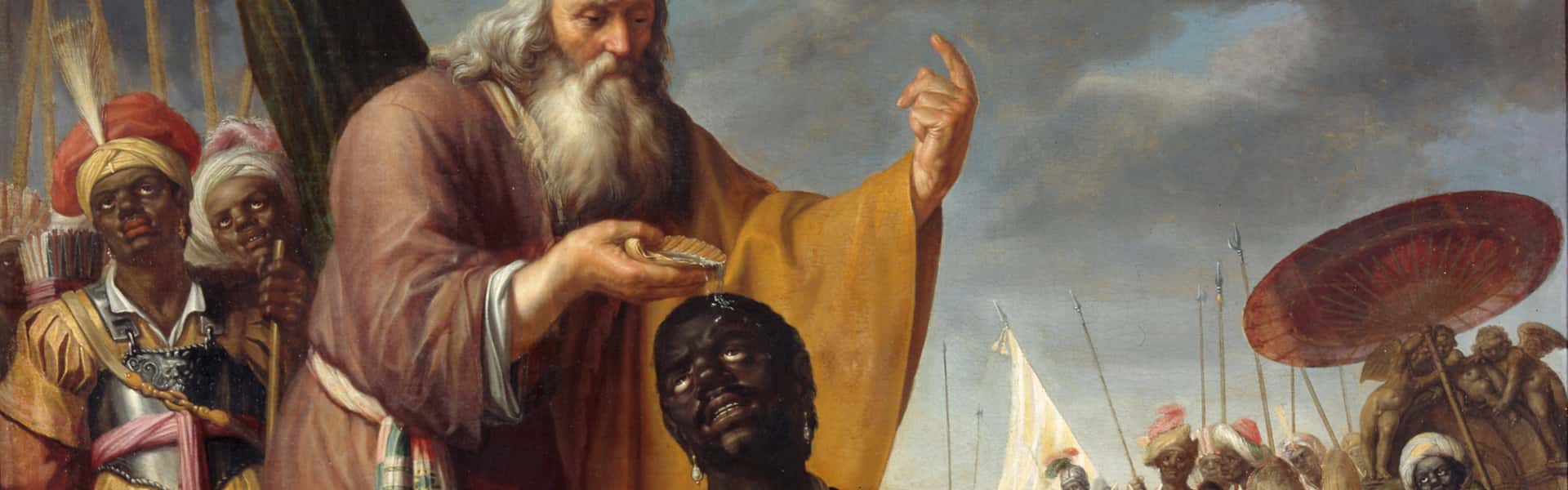 Schilderij door Abraham Bloemaert, Doop van de kamerling, 1620-1625 Foto: Centraal Museum Utrecht Object NK1731