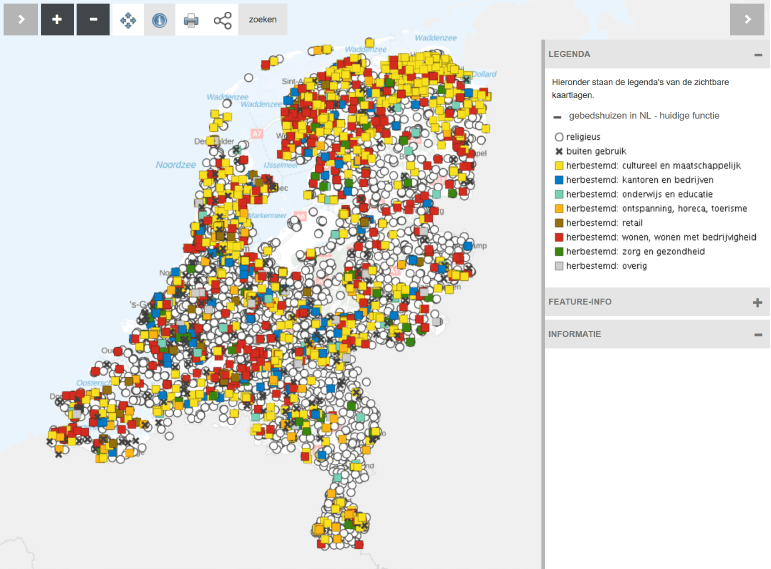 Voorbeeld afbeelding van de interactive database