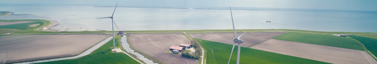 Windmolenpark op het Zeeuwse eiland Tholen.