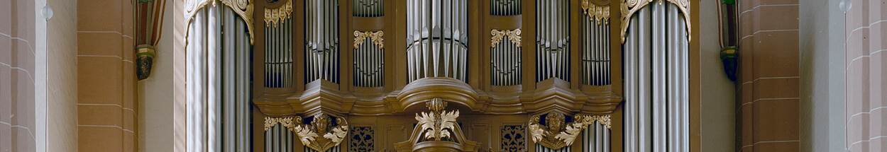 Detail van het orgel van de rooms-katholieke kerk Zwolle