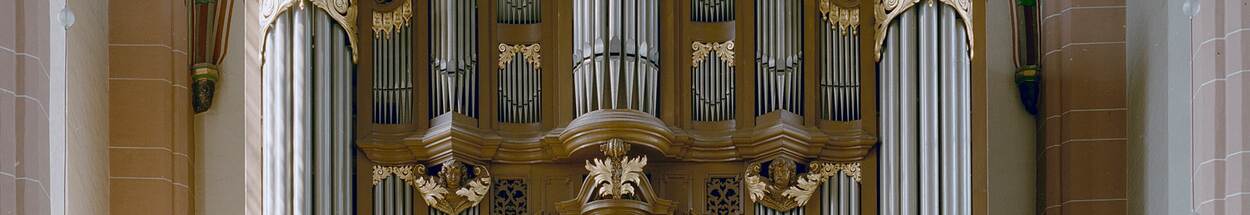 Detail van het orgel van de rooms-katholieke kerk Zwolle