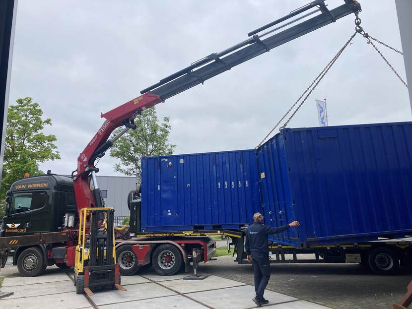 RCE vervoert containers naar het werkschip bij Texel BZN 9 onderzoek