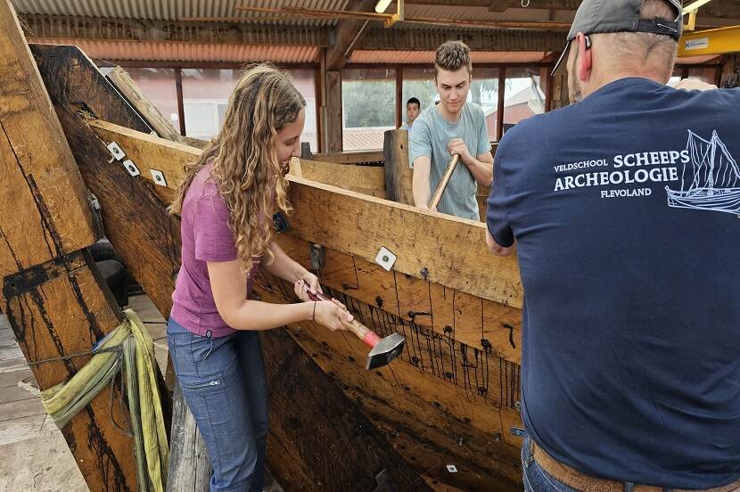 Batavialand workshop Veldschool Scheepsarcheologie Flevoland 2023