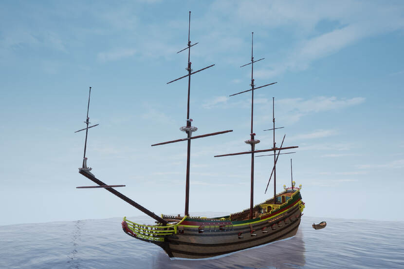 3d-model van schip