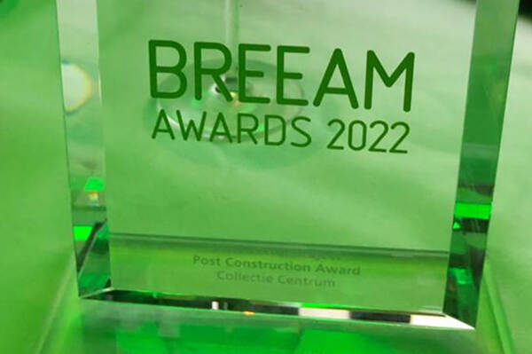 Foto van de BREEAM Award voor duurzaamheid