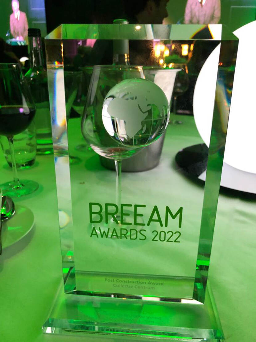 Foto van de BREEAM Award voor duurzaamheid