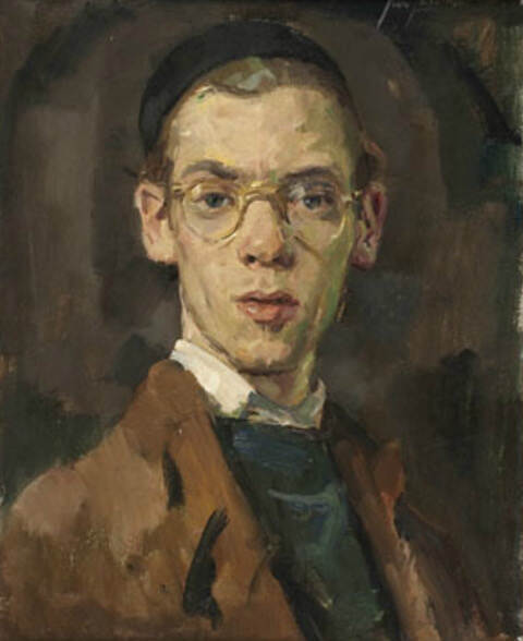 Zelfportret van de schilder Goedhart en face