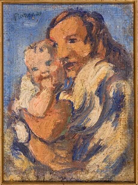 Portret van een vrouw met kind