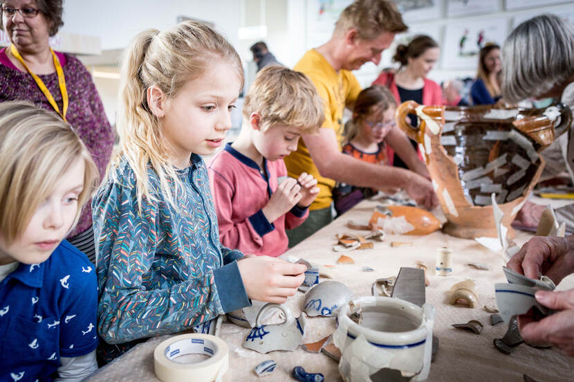 Kinderen aan de slag in Archeohotspot Utrecht
