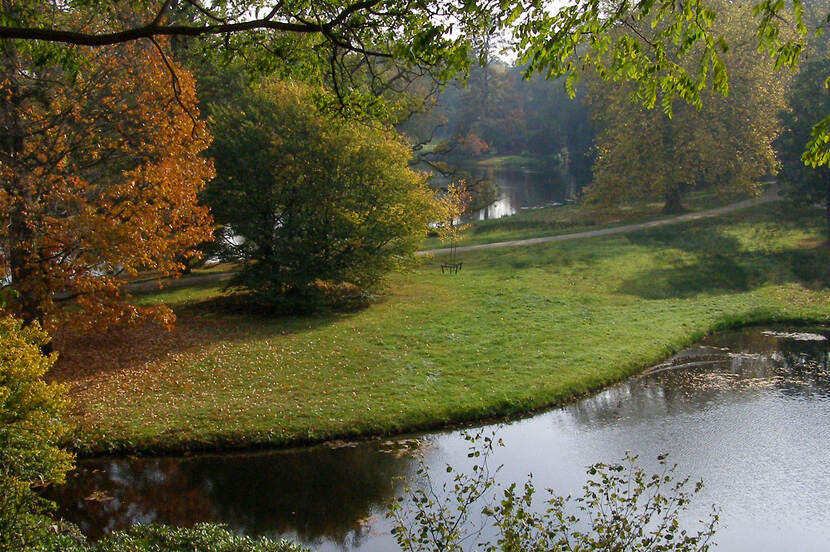 waterloop in een park