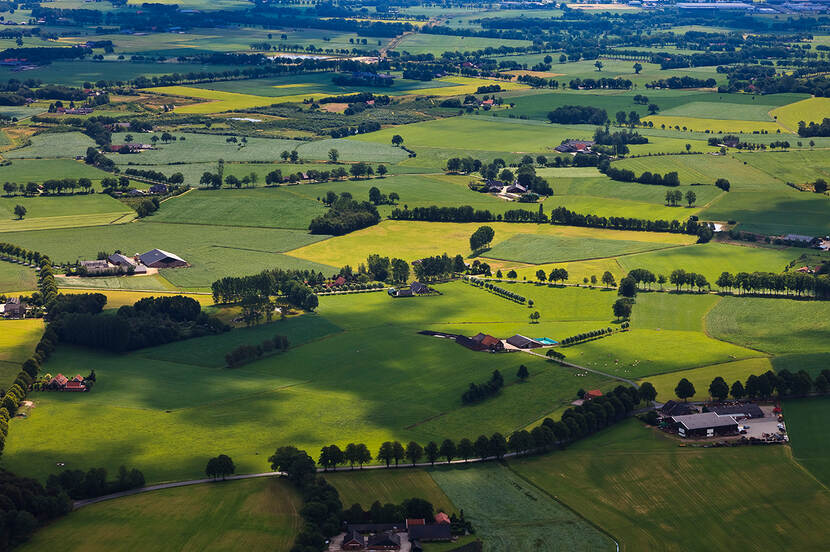 Luchtfoto van het Landschap bij Beltrum