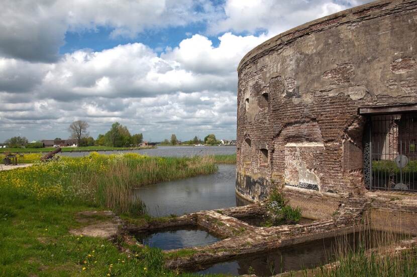 Detail van een fort aan de Hollandse Waterlinie