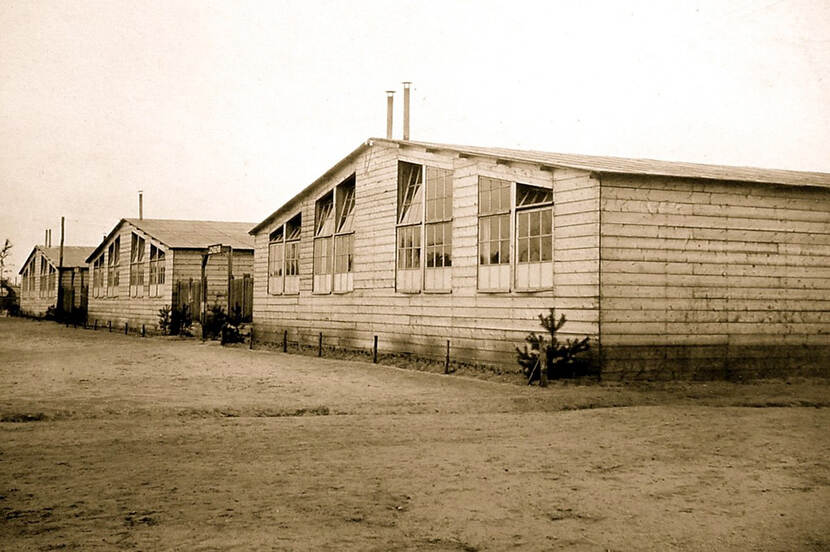 Historische foto van de gebouwen op Het Vluchtoord, Uden