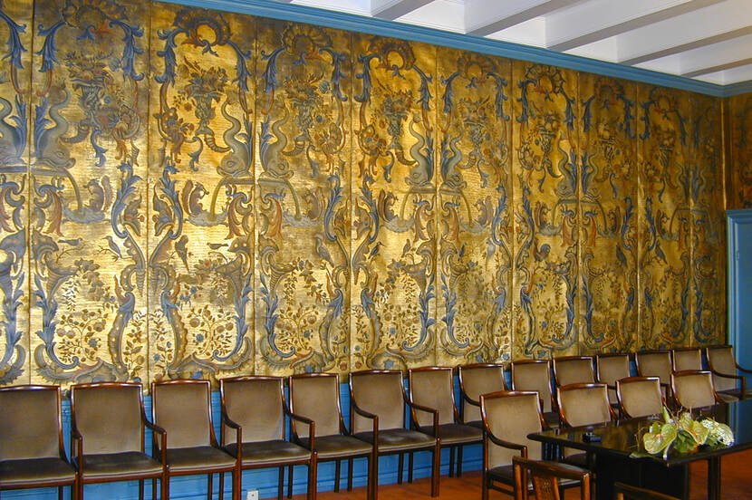 Foto van het interieur van het Raadhuis van Franeker