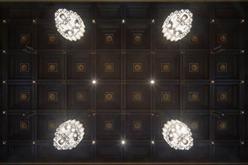 Foto van de Raadzaal van Rotterdam