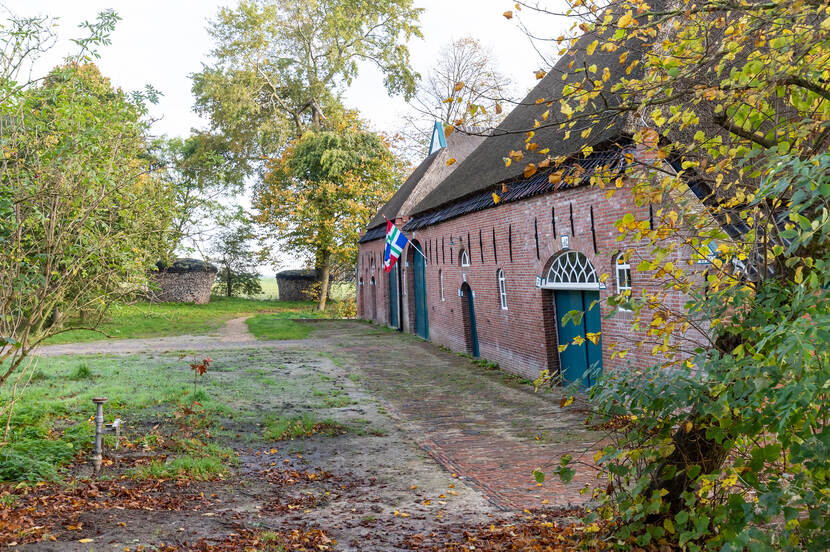 Foto van Plaats Melkema met Groninger vlag