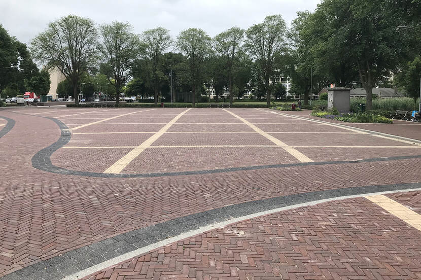 Detailfoto van het President Kennedyplein