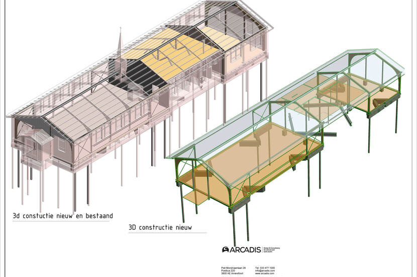 3D-constructie van de nieuwe funderingen