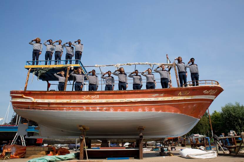 De crew van  Rederij Lampedusa