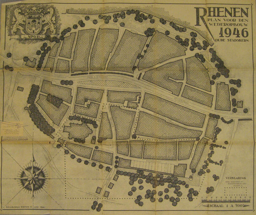 Oude kaart van Rhenen