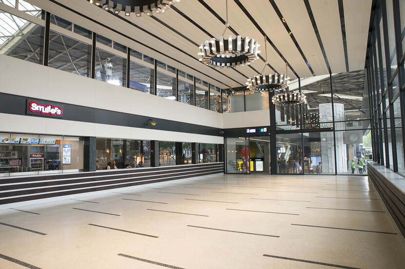 Interieur van het Tilburgse stationsgebouw