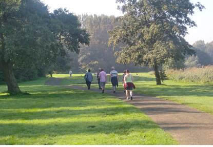 wandelpad in het Wollefoppenpark